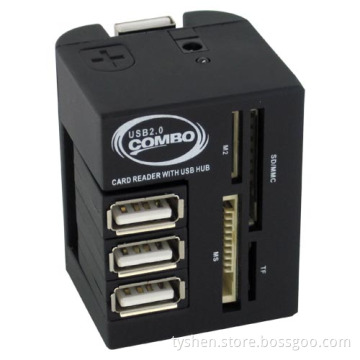 3 Ports USB Hub with Multi Card Reader
